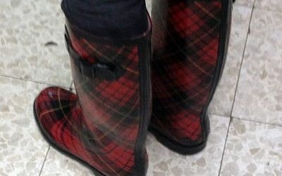 A Scottish plaid (photo credit: Jessica Steinberg/Times of Israel)