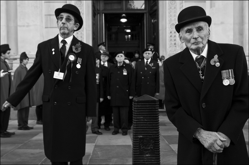 Annual parade of the Association of Jewish Ex-Servicemen (AJEX) at Whitehall, London 2009  (photo credit: Judah Passow, London Jewish Museum)