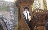 The Grand Mufti of Egypt, Ali Gomaa, visiting the Al-Aqsa mosque last Wednesday. (photo credit: @DrAliGomaa, Twitter)