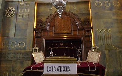 The Beth Shalom Synagogue in Athens (Gavin Rabinowitz/JTA)