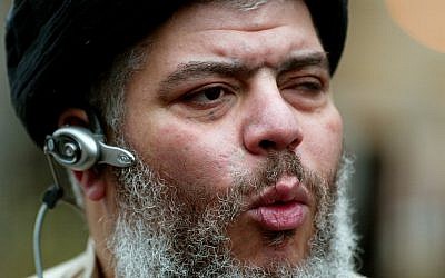 Abu Hamza al-Masri, AKA Mustafa Kamel Mustafa (photo credit: AP/John D McHugh/File)