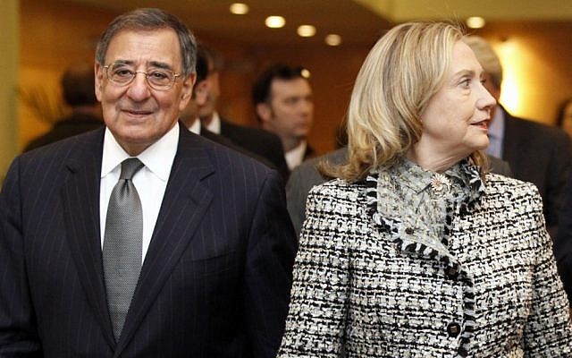 US Defense Secretary Leon Panetta and Secretary of State Hillary Rodham Clinton at NATO headquarters in April. (photo credit: Jacquelyn Martin/AP) US Defense Secretary Leon Panetta and Secretary of State Hillary Rodham Clinton at NATO headquarters in April. (photo credit: Jacquelyn Martin/AP)