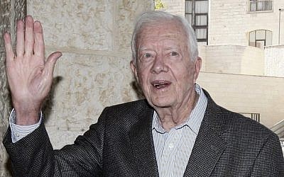 Former US president Jimmy Carter (photo credit: Abir Sultan/Flash90)