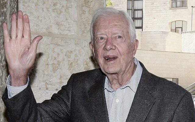 Former US president Jimmy Carter (photo credit: Abir Sultan/Flash90)