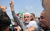 Sheikh Raed Salah, head of the radical wing of the Islamic Movement in Israel, pictured outside Ramla prison near Tel Aviv in 2010. (Yossi Zeliger/Flash 90)