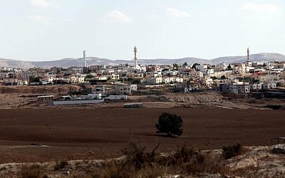 Illustrative: The Bedouin town of Rahat in the northern Negev. (Yossi Zamir/Flash90)