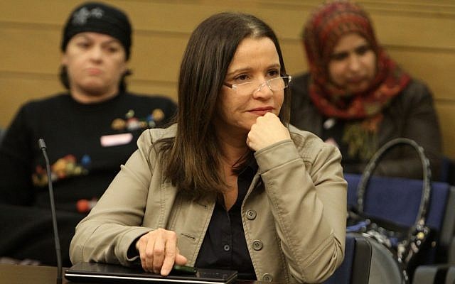 MK Shelly Yachimovich, Labor chairwoman, is expected to bring forward her party's version of a Knesset dissolution bill next week (photo credit: Miriam Alster/Flash90)