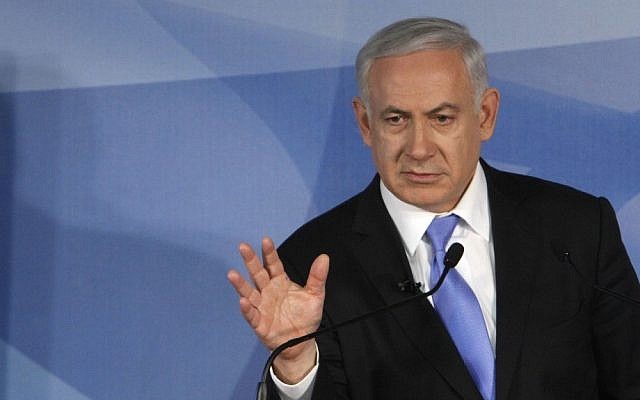 Prime Minister Benjamin Netanyahu speaking at a press conference, April 3, 2012 (photo credit: Miriam Alster/Flash90)
