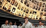 IDF officers at Yad Vashem on Monday (photo credit: Miriam Alster/Flash90)