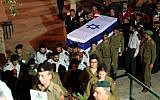 The funeral of 20 year old Hila Bezaleli at Mount Herzl in Jerusalem, yesterday (photo credit: Yossi Zamir/Flash 90)