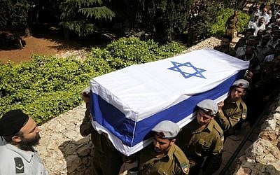 Illustrative. IDF soldiers carry the coffin of a fallen comrade in 2012. (Miriam Alster/Flash90)