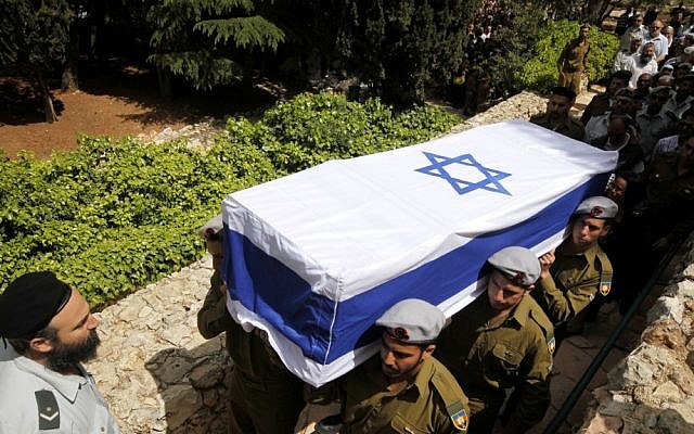Illustrative. IDF soldiers carry the coffin of a fallen comrade in 2012. (Miriam Alster/Flash90)