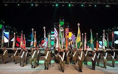 The final rehersal for the Independence Day Ceremony at Mount Herzl. (photo credit: Noam Moskowitz/Flash 90)