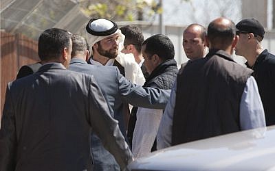 Jordan's Prince Hashem visits Al-Aqsa April 4 (photo credit: Yonatan Sindel/FLASH90)