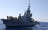 An IDF missile boat (photo credit: Abir Sultan/Flash90)