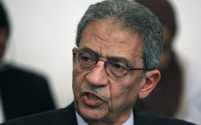 Former Egyptian presidential candidate and head of the Arab League Amr Moussa (photo credit: AP/Nasser Nasser) Former Egyptian presidential candidate and head of the Arab League Amr Moussa (photo credit: AP/Nasser Nasser)