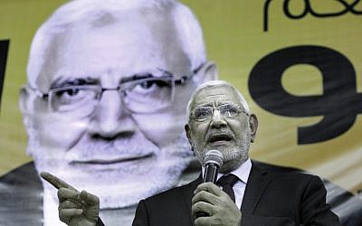 Egyptian Presidential hopeful Abdel-Moneim Abolfotoh (photo credit: AP/Amr Nabil)