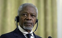 UN-Arab League envoy Kofi Annan (photo credit: AP/Vahid Salemi)