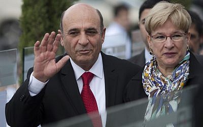 Kadima Chairman Shaul Mofaz and his wife Orit. (photo credit: AP/Ariel Schalit, file)