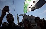 Anti-regime demonstration in northern Syria, March 2012 (photo credit: AP/Rodrigo Abd)