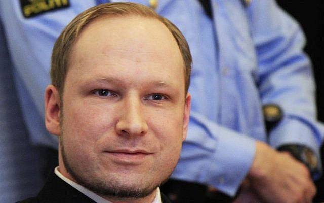 Anders Behring Breivik (photo credit: AP/Lise Aserud, Scanpix Norway/FILE) Anders Behring Breivik (photo credit: AP/Lise Aserud, Scanpix Norway/FILE)