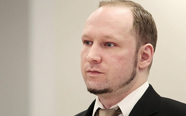 Anders Behring Breivik sits in court in Oslo, Norway, Tuesday April 17, 2012 (photo credit: AP/Hakon Mosvold Larsen/Scanpix Norway, Pool) Anders Behring Breivik sits in court in Oslo, Norway, Tuesday April 17, 2012 (photo credit: AP/Hakon Mosvold Larsen/Scanpix Norway, Pool)