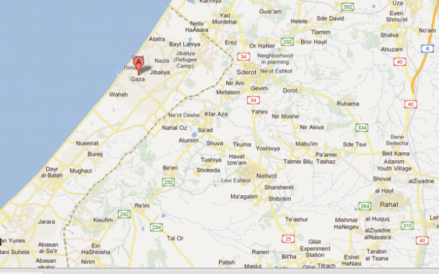 Three men, one of whom was charged with spying for Israel and the other two for murder, were hanged to death in Gaza City early Saturday morning (photo credit: google maps)