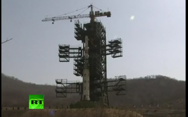 North Korea reveals Unha-3 rocket ready for launch (photo credit: screen capture, YouTube)