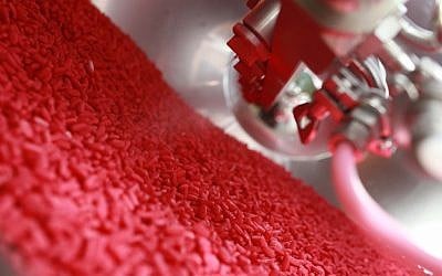 Pills at the Teva factory in Har Hotzvim, Jerusalem (illustrative photo; credit: Nati Shohat/Flash90)