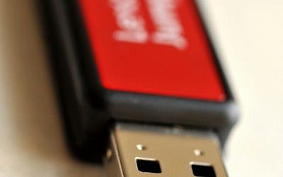 Close up of a USB stick flash drive (photo credit: Sophie Gordon/Flash90)