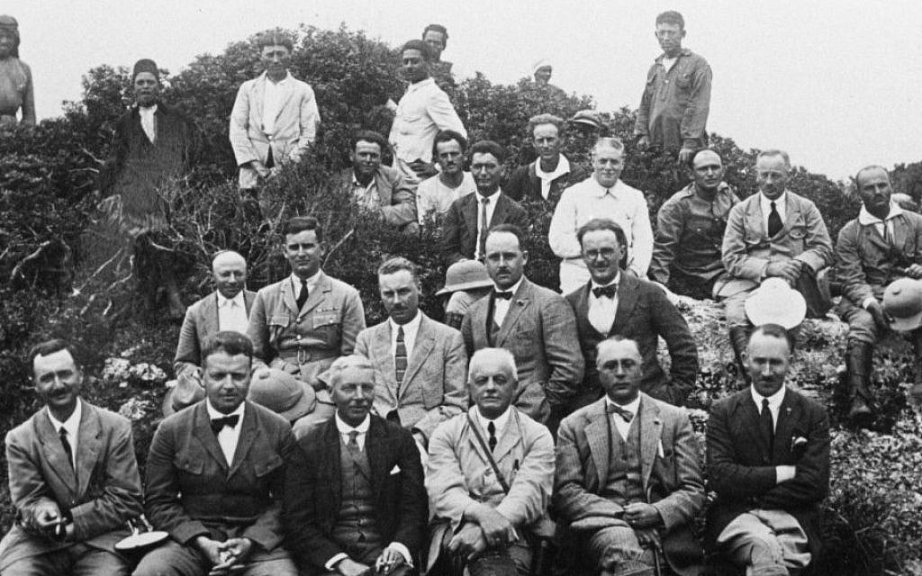 The League of Nations malaria commission in Palestine, 1925. Israel Kligler is the bald man in the second row, far left (Courtesy of Zalman Greenberg) The League of Nations malaria commission in Palestine, 1925. Israel Kligler is the bald man in the second row, far left (Courtesy of Zalman Greenberg)