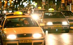 Illustrative photo, taxis at night (photo credit: Moshe Shai/Flash90)
