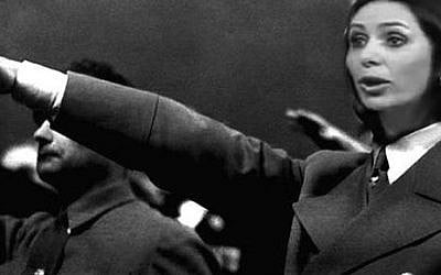 A doctored image showing Likud MK Miri Regev performing a Nazi salute (photo credit: image capture Facebook)