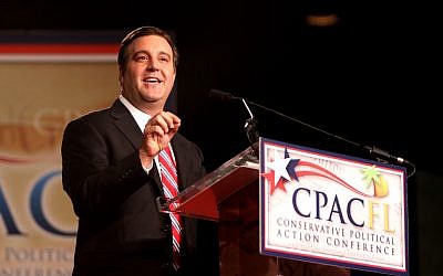 Adam Hasner, the likely GOP candidate in Florida's 22nd District, speaking at the Conservative Political Action Conference in Orlando, September 2011. (photo credit: Gage Skidmore via Creative Commons/JTA)