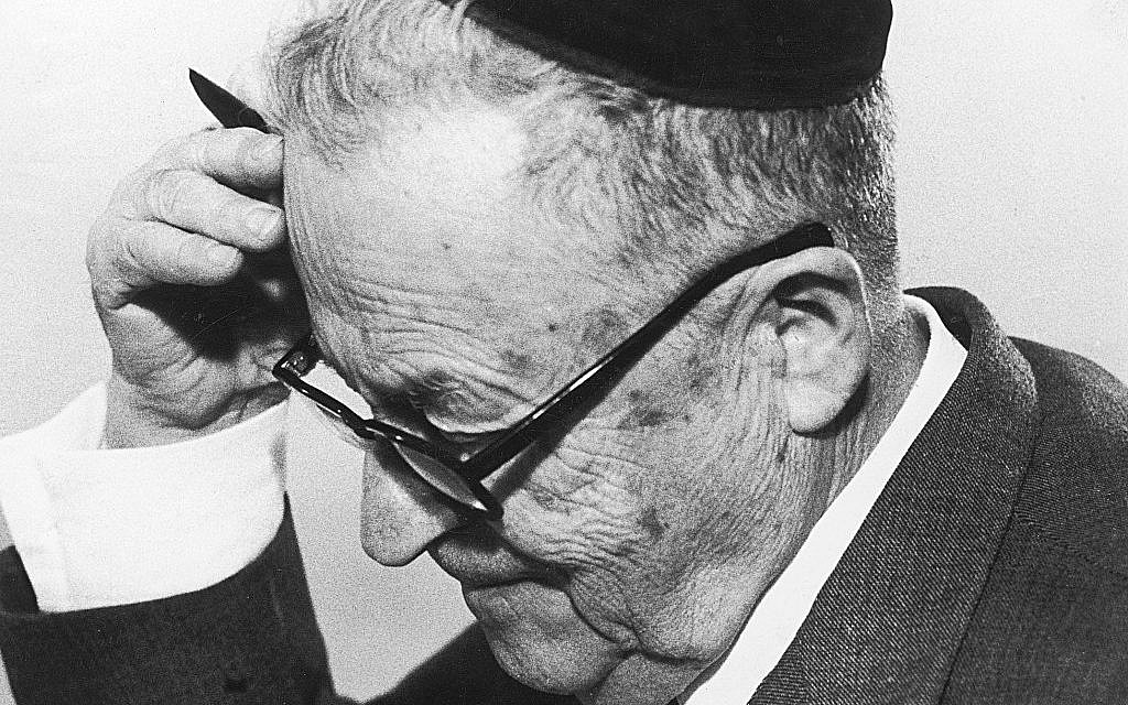Israeli author and Nobel laureate S.Y. Agnon.  (Courtesy Agnon House/JTA)