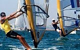 Israeli windsurfer Shahar Zubari (photo credit: Marko/Flash90/File)