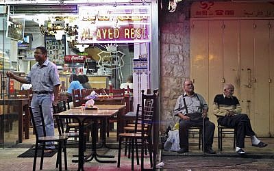 Sultan Suliman street, near the Damascus Gate in East Jerusalem (photo credit: Matanya Tausig/Flash90)