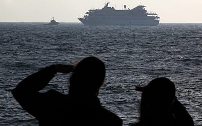 The Mavi Marmara protest ship is escorted to Ashdod port on May 31, 2010 (Kobi Gideon/Flash90)