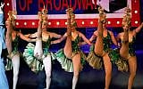 Actresses perform a cabaret show at the Cameri theatre in Tel Aviv (photo credit: Moshe Shai/Flash90)