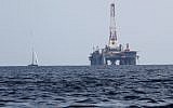 A Mediterranean offshore drilling facility (photo credit: Nati Shohat/Flash90)