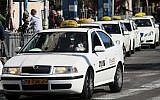 Illustrative: Line of taxis waiting for passengers (Kobi Gideon/Flash90)