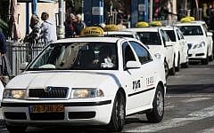 Illustrative: Line of taxis waiting for passengers (Kobi Gideon/Flash90)