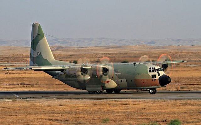 Israeli air force Lockheed C-130 Hercules. June 28 2011 (Ofer Zidon/Flash90)
