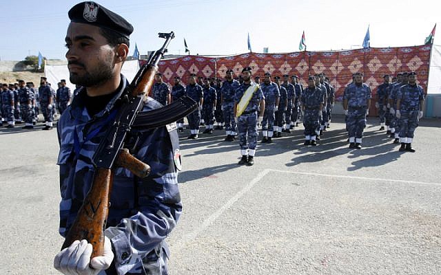 Hamas police officers during a graduation ceremony in Khan Yunis in the Gaza Strip. (photo credit: Abed Rahim Khatib/Flash90) Hamas police officers during a graduation ceremony in Khan Yunis in the Gaza Strip. (photo credit: Abed Rahim Khatib/Flash90)