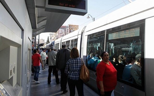 Illustrative: A station in Jerusalem's light rail system. The system is included in the Transport Ministry's public transportation database. (Uri Lenz/Flash90) Illustrative: A station in Jerusalem's light rail system. The system is included in the Transport Ministry's public transportation database. (Uri Lenz/Flash90)