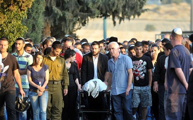 The funeral for Orgil Muati Monday. (photo credit: Yossi Zeliger/Flash90)