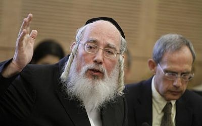 Member of Knesset Rabbi Yisrael Eichler (Miriam Alster/Flash90)