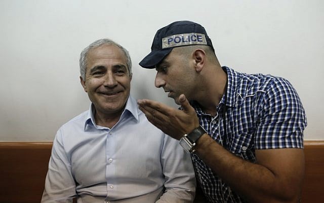 Kiryat Malachi Mayor Motti Malka attends a court hearing on Wednesday (photo credit: Tsafrir Abayov/Flash90)