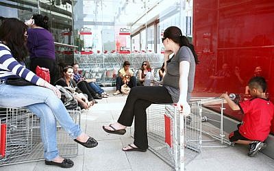 Kika employees on Thursday in Netanya (photo credit: Yehoshua Yosef/Flash90)