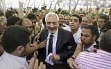Egyptian presidential candidate Abd Al-Munim Abu-Fattouh in Cairo (photo credit: AP/Amr Nabil)